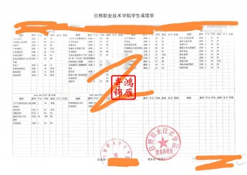 日照职业技术学院中文成绩单打印案例