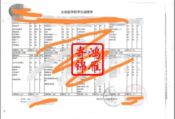 长治医学院出国留学中英文成绩单打印盖章案例