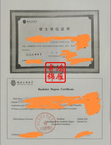 河北医科大学出国留学中英文学位证明打印盖章案例