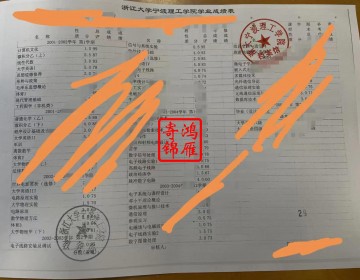 浙江大学宁波理工学院中文成绩单打印案例