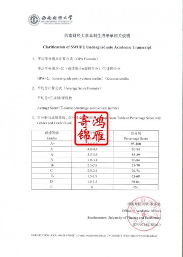西南财经大学本科生研究生出国留学中英文成绩单证明打印流程