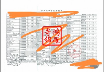 苏州大学出国留学中英文成绩单打印案例