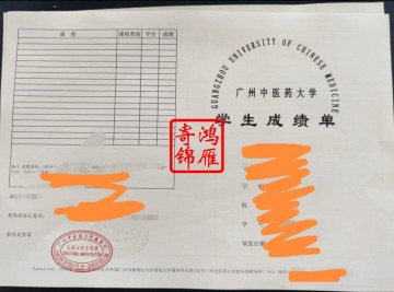 广州中医药大学出国留学中英文成绩单打印案例