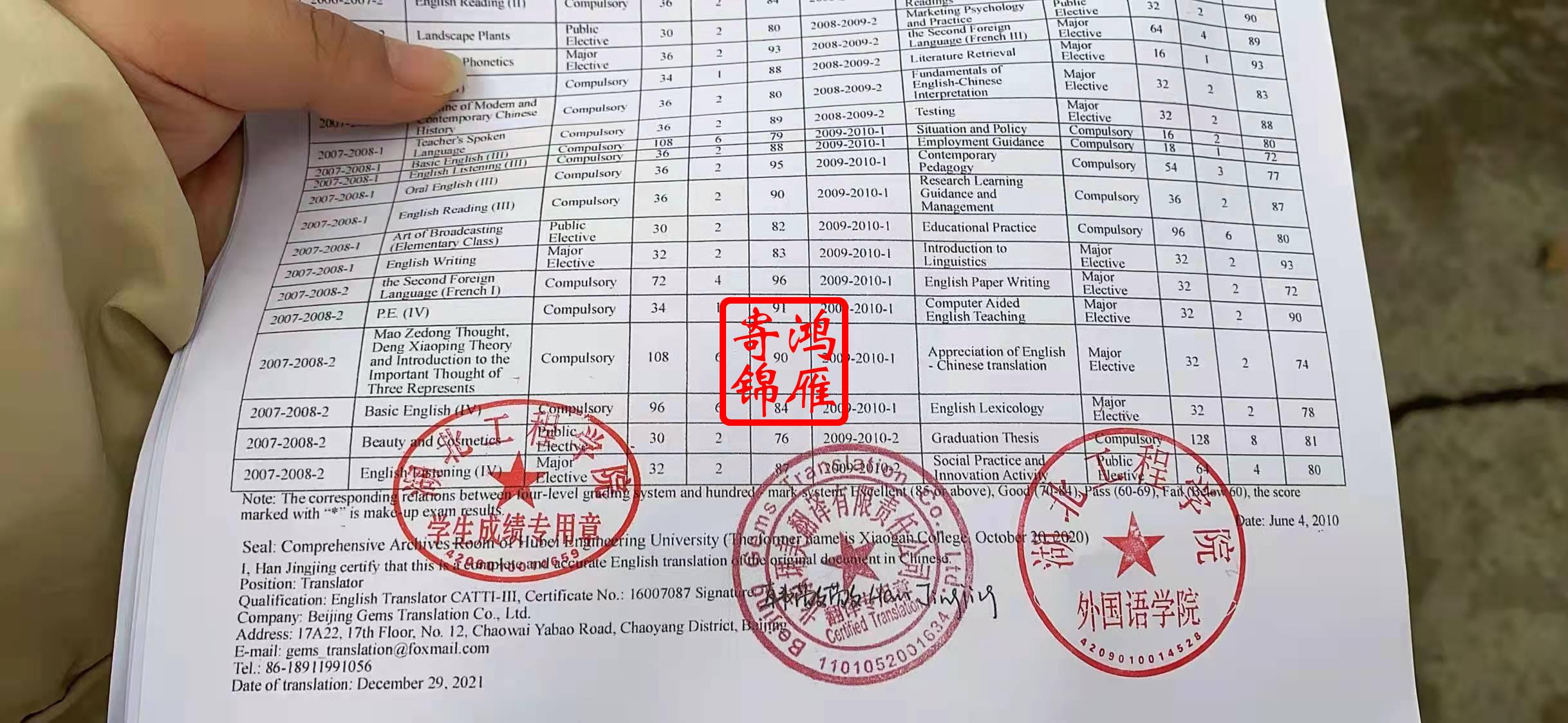 湖北工程学院英文成绩单盖章代办案例.jpg