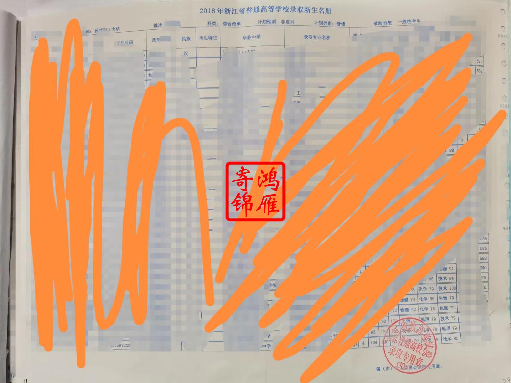 昆明理工大学新生录取花名册复印案例.jpg