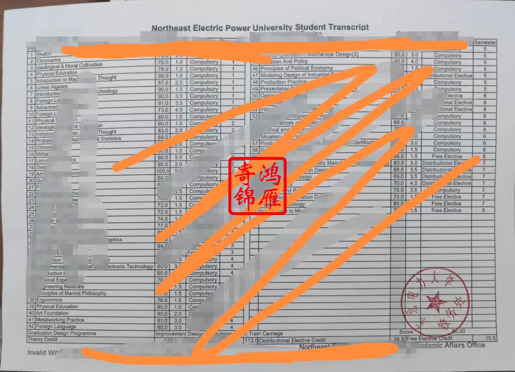 东北电力大学本科英文成绩单打印案例.jpg